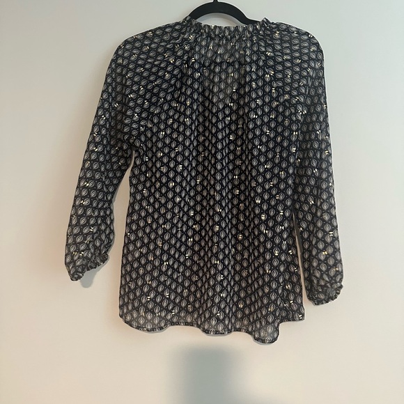 collective concept gold and black shell blouse Size Small - Picture 2 of 6